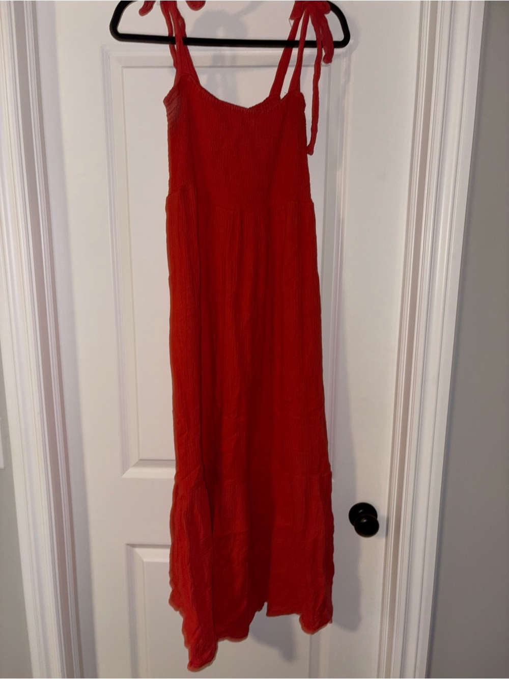BB Dakota Red Tie-Shoulder Maxi Dress